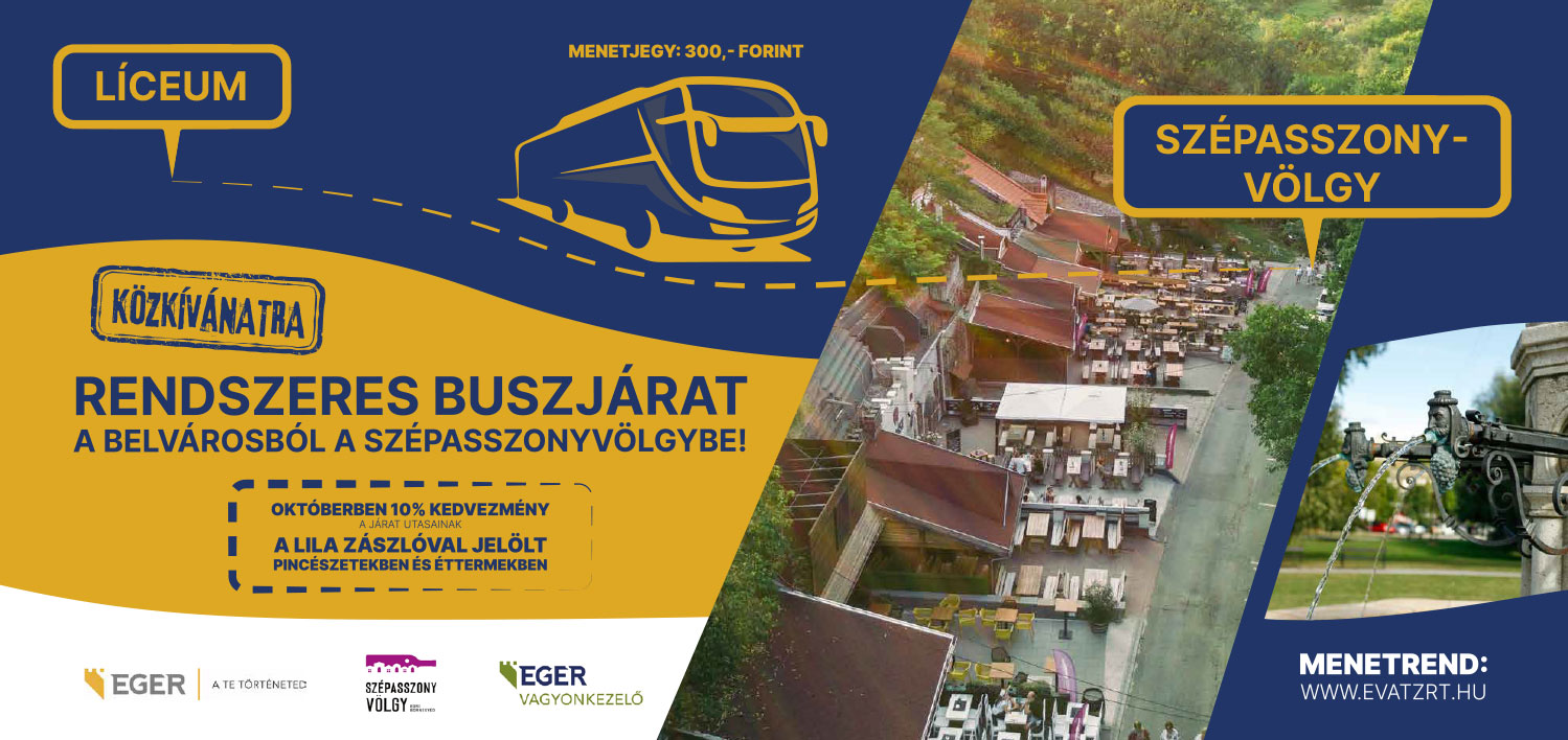 Rendszeres buszjárat a belvárosból a Szépasszonyvölgybe!